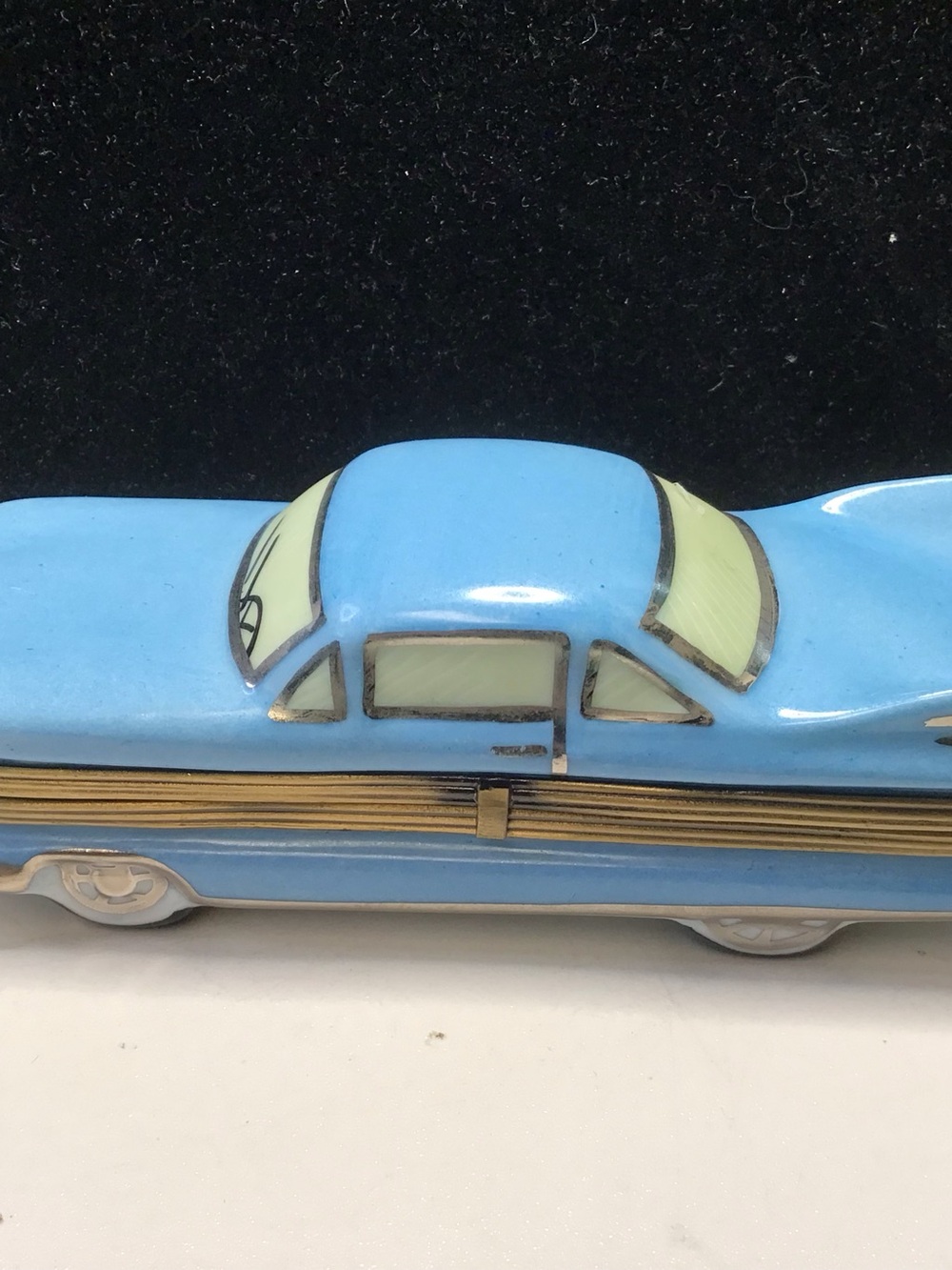 Limoges Vintage Car Trinket Box